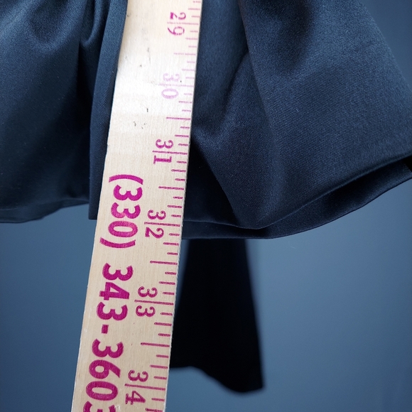 JS Collections Wide Leg Pants 14 Black Satin Zip Trouser Y2K Vtg Shiny Party - Picture 4 of 10